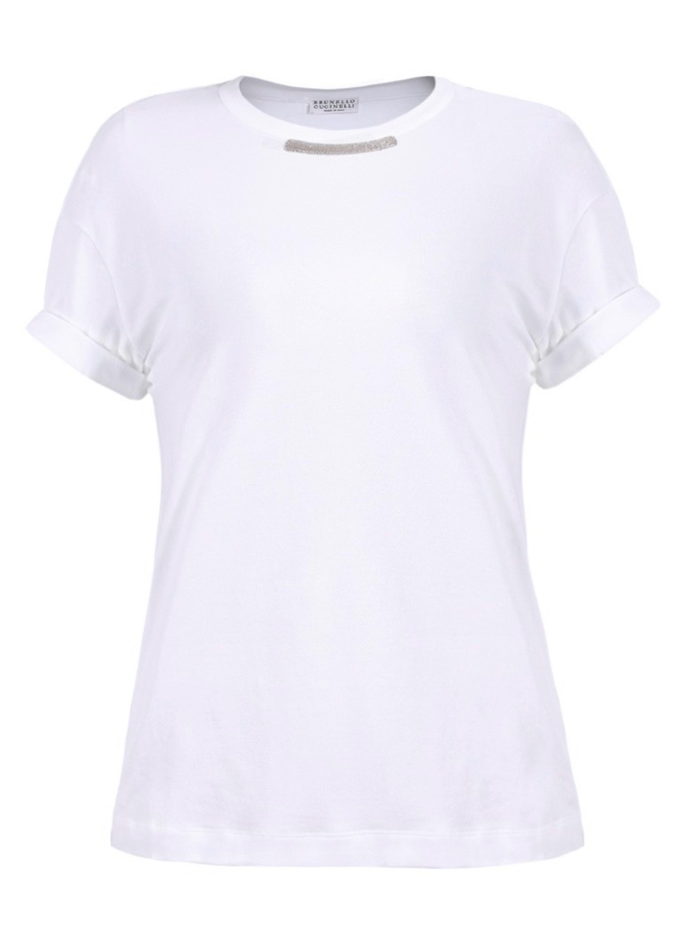 Brunello Cucinelli Tee with Silver Trim